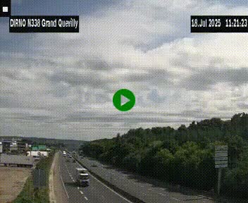 <h2>Webcam routière sur N338 à hauteur de Grand-Quevilly en périphérie de Rouen. Vue orientée vers Rouen</h2>