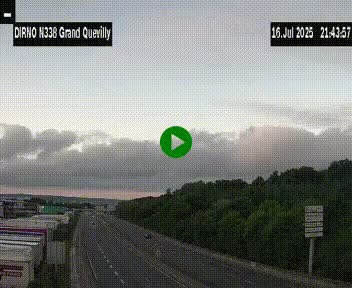 <h2>Webcam routière sur N338 à hauteur de Grand-Quevilly en périphérie de Rouen. Vue orientée vers Rouen</h2>