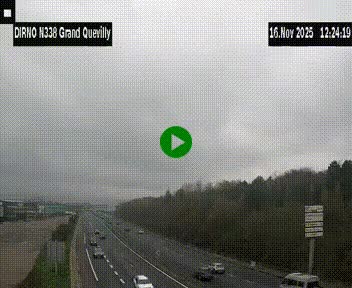 <h2>Webcam routière sur N338 à hauteur de Grand-Quevilly en périphérie de Rouen. Vue orientée vers Rouen</h2>
