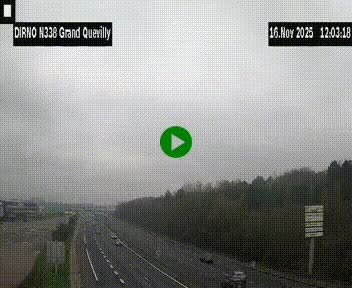 <h2>Webcam routière sur N338 à hauteur de Grand-Quevilly en périphérie de Rouen. Vue orientée vers Rouen</h2>