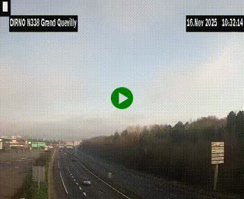 <h2>Webcam routière sur N338 à hauteur de Grand-Quevilly en périphérie de Rouen. Vue orientée vers Rouen</h2>