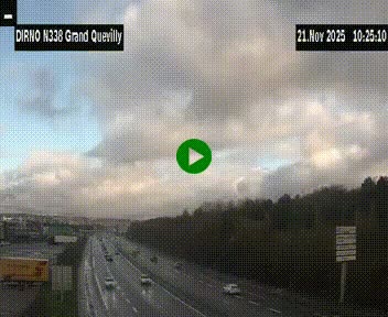 <h2>Webcam routière sur N338 à hauteur de Grand-Quevilly en périphérie de Rouen. Vue orientée vers Rouen</h2>