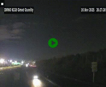 <h2>Webcam routière sur N338 à hauteur de Grand-Quevilly en périphérie de Rouen. Vue orientée vers Rouen</h2>