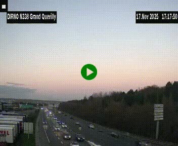 <h2>Webcam routière sur N338 à hauteur de Grand-Quevilly en périphérie de Rouen. Vue orientée vers Rouen</h2>