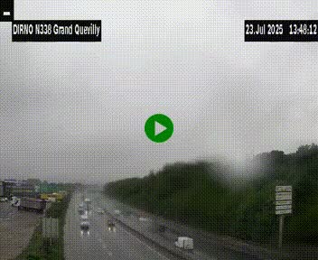 <h2>Webcam routière sur N338 à hauteur de Grand-Quevilly en périphérie de Rouen. Vue orientée vers Rouen</h2>
