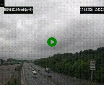 <h2>Webcam routière sur N338 à hauteur de Grand-Quevilly en périphérie de Rouen. Vue orientée vers Rouen</h2>