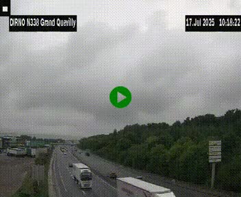 <h2>Webcam routière sur N338 à hauteur de Grand-Quevilly en périphérie de Rouen. Vue orientée vers Rouen</h2>