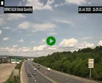 <h2>Webcam routière sur N338 à hauteur de Grand-Quevilly en périphérie de Rouen. Vue orientée vers Rouen</h2>