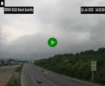 <h2>Webcam routière sur N338 à hauteur de Grand-Quevilly en périphérie de Rouen. Vue orientée vers Rouen</h2>