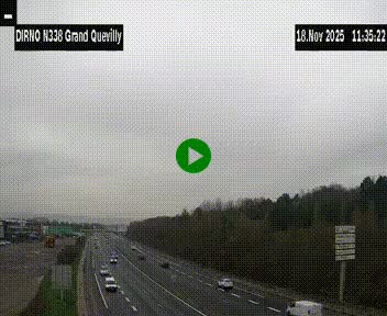 <h2>Webcam routière sur N338 à hauteur de Grand-Quevilly en périphérie de Rouen. Vue orientée vers Rouen</h2>