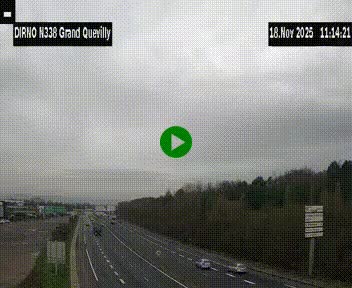 <h2>Webcam routière sur N338 à hauteur de Grand-Quevilly en périphérie de Rouen. Vue orientée vers Rouen</h2>