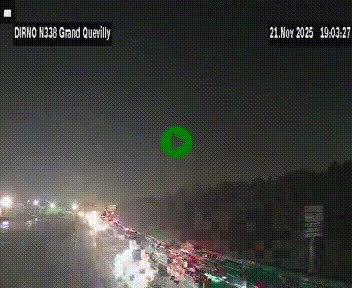 <h2>Webcam routière sur N338 à hauteur de Grand-Quevilly en périphérie de Rouen. Vue orientée vers Rouen</h2>