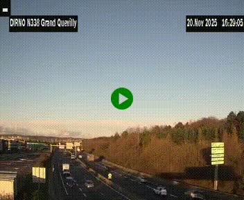 <h2>Webcam routière sur N338 à hauteur de Grand-Quevilly en périphérie de Rouen. Vue orientée vers Rouen</h2>