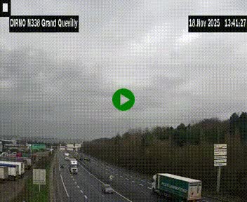 <h2>Webcam routière sur N338 à hauteur de Grand-Quevilly en périphérie de Rouen. Vue orientée vers Rouen</h2>
