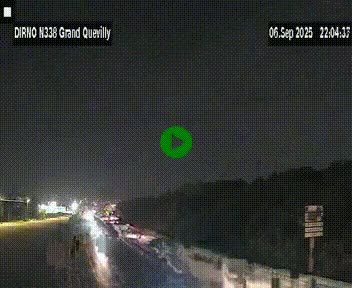 Webcam routière sur N338 à hauteur de Grand-Quevilly en périphérie de Rouen. Vue orientée vers Rouen