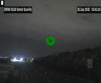 Webcam routière sur N338 à hauteur de Grand-Quevilly en périphérie de Rouen. Vue orientée vers Rouen