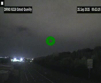 Webcam routière sur N338 à hauteur de Grand-Quevilly en périphérie de Rouen. Vue orientée vers Rouen