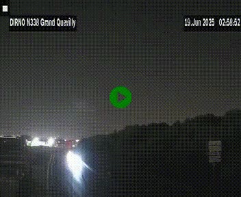 Webcam routière sur N338 à hauteur de Grand-Quevilly en périphérie de Rouen. Vue orientée vers Rouen