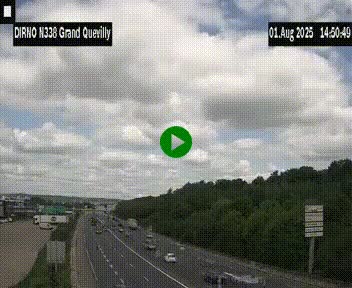 <h2>Webcam routière sur N338 à hauteur de Grand-Quevilly en périphérie de Rouen. Vue orientée vers Rouen</h2>
