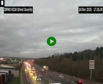 <h2>Webcam routière sur N338 à hauteur de Grand-Quevilly en périphérie de Rouen. Vue orientée vers Rouen</h2>