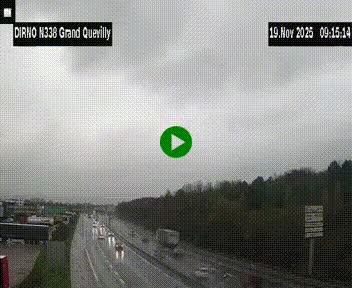<h2>Webcam routière sur N338 à hauteur de Grand-Quevilly en périphérie de Rouen. Vue orientée vers Rouen</h2>
