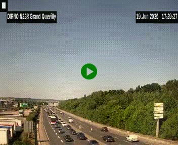 <h2>Webcam routière sur N338 à hauteur de Grand-Quevilly en périphérie de Rouen. Vue orientée vers Rouen</h2>