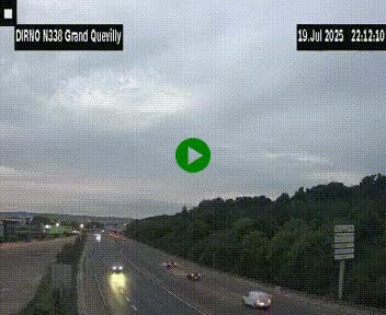 <h2>Webcam routière sur N338 à hauteur de Grand-Quevilly en périphérie de Rouen. Vue orientée vers Rouen</h2>