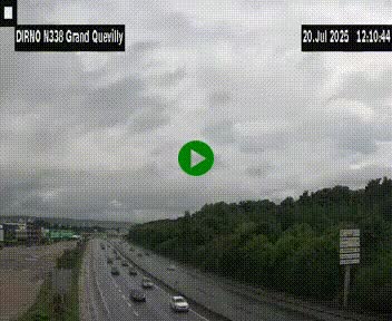 <h2>Webcam routière sur N338 à hauteur de Grand-Quevilly en périphérie de Rouen. Vue orientée vers Rouen</h2>