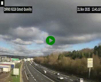 <h2>Webcam routière sur N338 à hauteur de Grand-Quevilly en périphérie de Rouen. Vue orientée vers Rouen</h2>