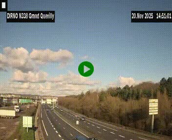 <h2>Webcam routière sur N338 à hauteur de Grand-Quevilly en périphérie de Rouen. Vue orientée vers Rouen</h2>
