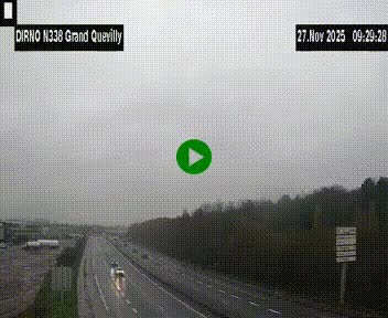 <h2>Webcam routière sur N338 à hauteur de Grand-Quevilly en périphérie de Rouen. Vue orientée vers Rouen</h2>