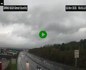 <h2>Webcam routière sur N338 à hauteur de Grand-Quevilly en périphérie de Rouen. Vue orientée vers Rouen</h2>