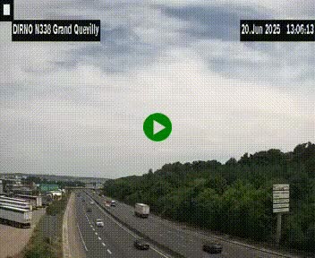 <h2>Webcam routière sur N338 à hauteur de Grand-Quevilly en périphérie de Rouen. Vue orientée vers Rouen</h2>