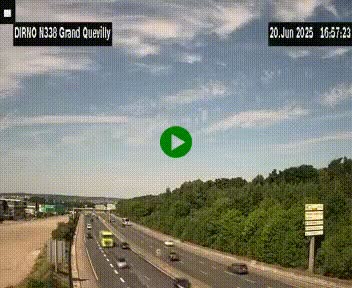 <h2>Webcam routière sur N338 à hauteur de Grand-Quevilly en périphérie de Rouen. Vue orientée vers Rouen</h2>
