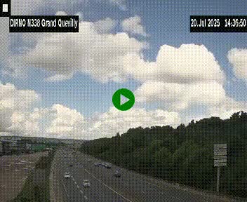 <h2>Webcam routière sur N338 à hauteur de Grand-Quevilly en périphérie de Rouen. Vue orientée vers Rouen</h2>