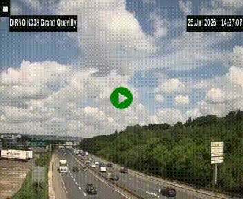 <h2>Webcam routière sur N338 à hauteur de Grand-Quevilly en périphérie de Rouen. Vue orientée vers Rouen</h2>