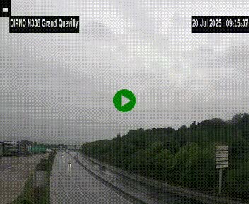 <h2>Webcam routière sur N338 à hauteur de Grand-Quevilly en périphérie de Rouen. Vue orientée vers Rouen</h2>