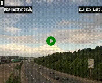 <h2>Webcam routière sur N338 à hauteur de Grand-Quevilly en périphérie de Rouen. Vue orientée vers Rouen</h2>