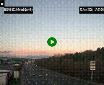 <h2>Webcam routière sur N338 à hauteur de Grand-Quevilly en périphérie de Rouen. Vue orientée vers Rouen</h2>