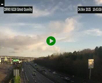 <h2>Webcam routière sur N338 à hauteur de Grand-Quevilly en périphérie de Rouen. Vue orientée vers Rouen</h2>