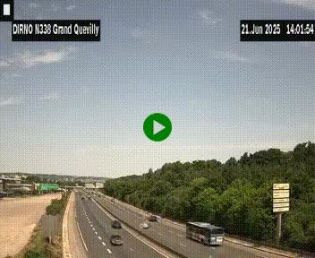 <h2>Webcam routière sur N338 à hauteur de Grand-Quevilly en périphérie de Rouen. Vue orientée vers Rouen</h2>