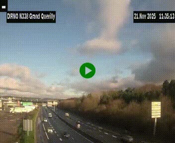 <h2>Webcam routière sur N338 à hauteur de Grand-Quevilly en périphérie de Rouen. Vue orientée vers Rouen</h2>