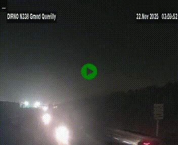 <h2>Webcam routière sur N338 à hauteur de Grand-Quevilly en périphérie de Rouen. Vue orientée vers Rouen</h2>