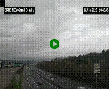 <h2>Webcam routière sur N338 à hauteur de Grand-Quevilly en périphérie de Rouen. Vue orientée vers Rouen</h2>
