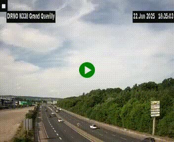 <h2>Webcam routière sur N338 à hauteur de Grand-Quevilly en périphérie de Rouen. Vue orientée vers Rouen</h2>
