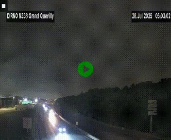 <h2>Webcam routière sur N338 à hauteur de Grand-Quevilly en périphérie de Rouen. Vue orientée vers Rouen</h2>