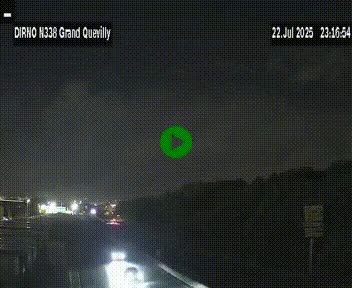 <h2>Webcam routière sur N338 à hauteur de Grand-Quevilly en périphérie de Rouen. Vue orientée vers Rouen</h2>