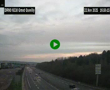 <h2>Webcam routière sur N338 à hauteur de Grand-Quevilly en périphérie de Rouen. Vue orientée vers Rouen</h2>