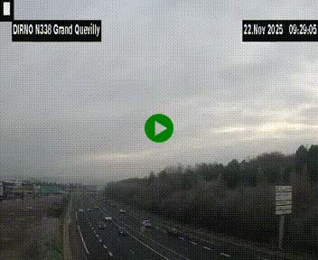 <h2>Webcam routière sur N338 à hauteur de Grand-Quevilly en périphérie de Rouen. Vue orientée vers Rouen</h2>