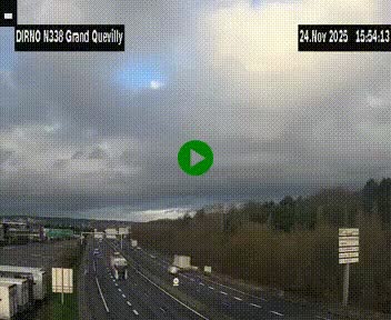 <h2>Webcam routière sur N338 à hauteur de Grand-Quevilly en périphérie de Rouen. Vue orientée vers Rouen</h2>